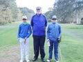 Oscar Thomas & Daniel Magill with President of Juniors Ian Clark